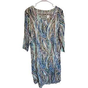 NWT Soft Surroundings Positano Zebra Print Dress Size Medium